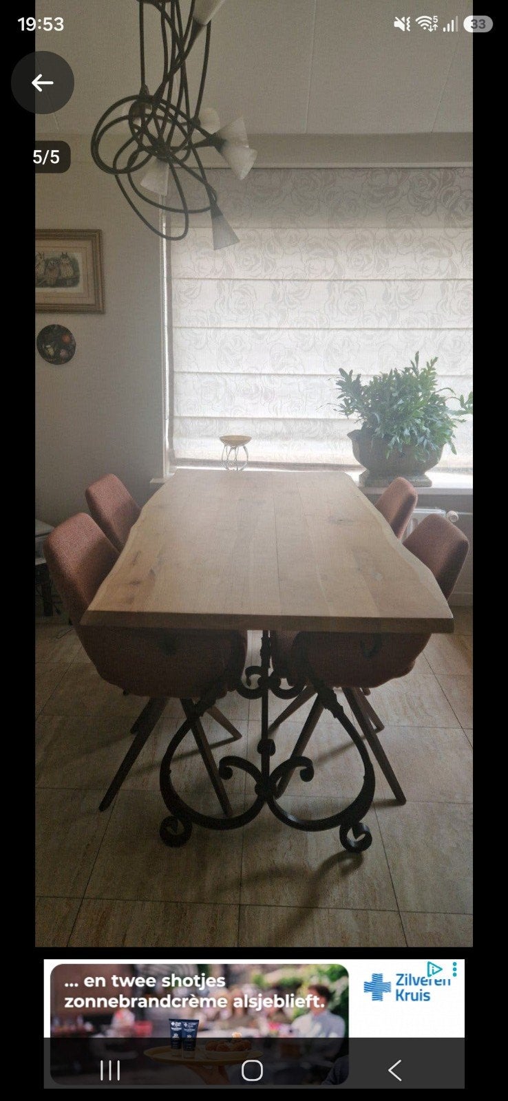 Gave eettafel 180x90 cm - moet weg wegens verhuizing!, Overige houtsoorten, Gebruikt, 150 tot 200 cm, Vier personen