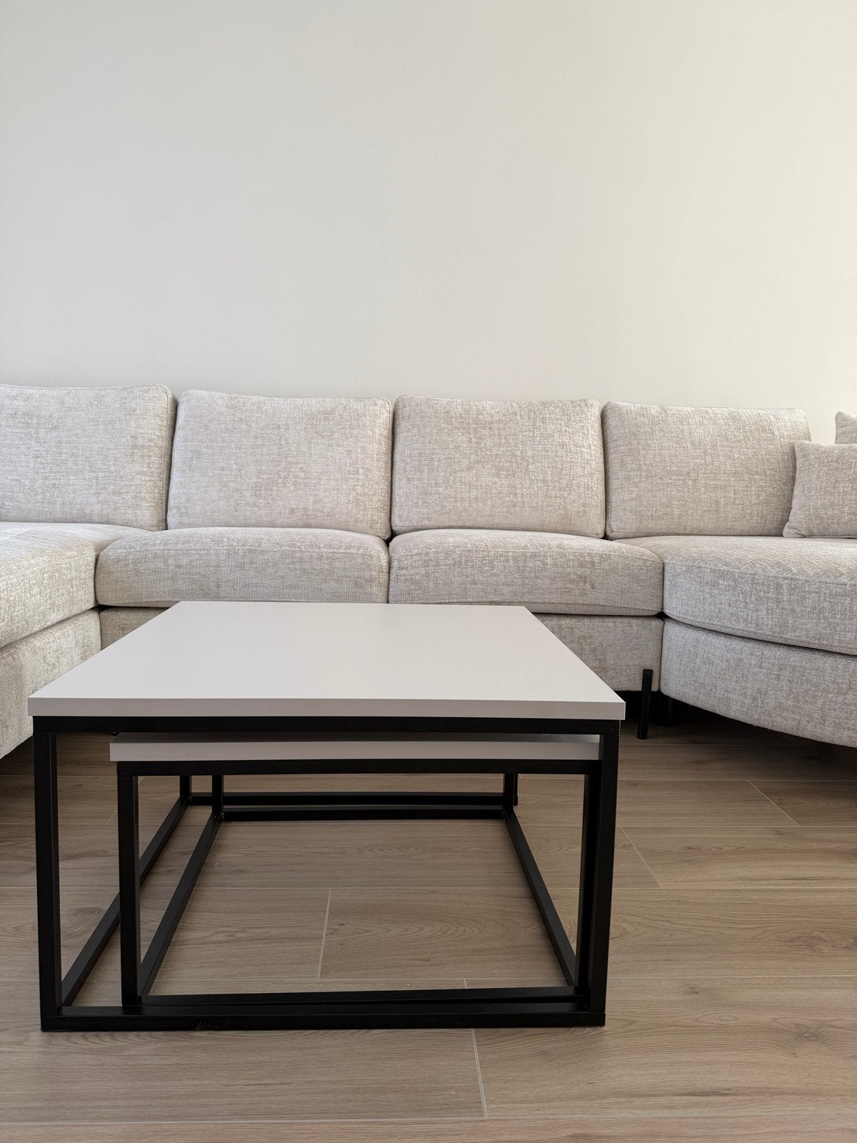 Salontafel set van 2 - Meubella - Zo goed als nieuw, Ophalen, Zo goed als nieuw, Beige, Hout