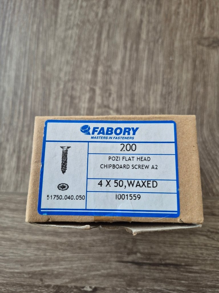 RVS schroeven 4x50, Schroeven, Nieuw, Ophalen of Verzenden, Minder dan 50 mm