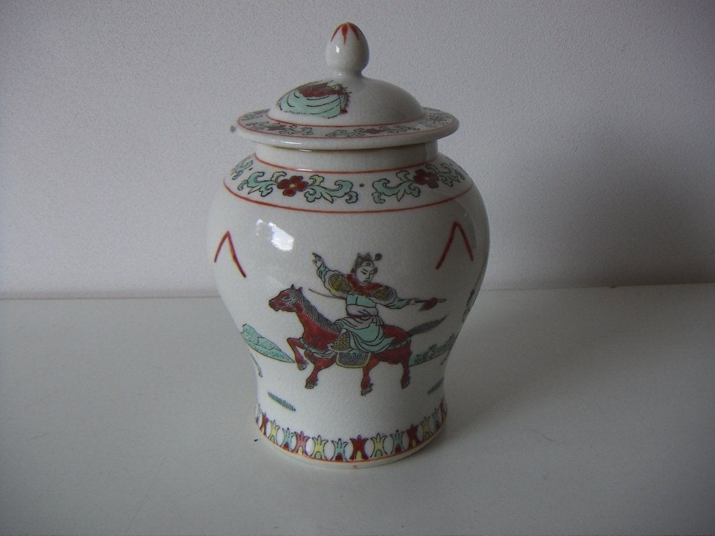 Nanking China porselein dekselpot jr.ca.1925., Ophalen of Verzenden