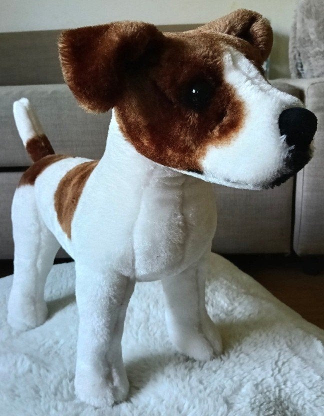Melissa & doug Jack Russel Terriër knuffel hond, Kinderen en Baby's, Overige merken, Verzenden, Hond, Zo goed als nieuw