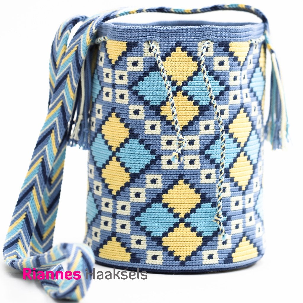 Mochila - tas - Boho - handgemaakt, Ophalen of Verzenden, Nieuw, Blauw, Overige merken