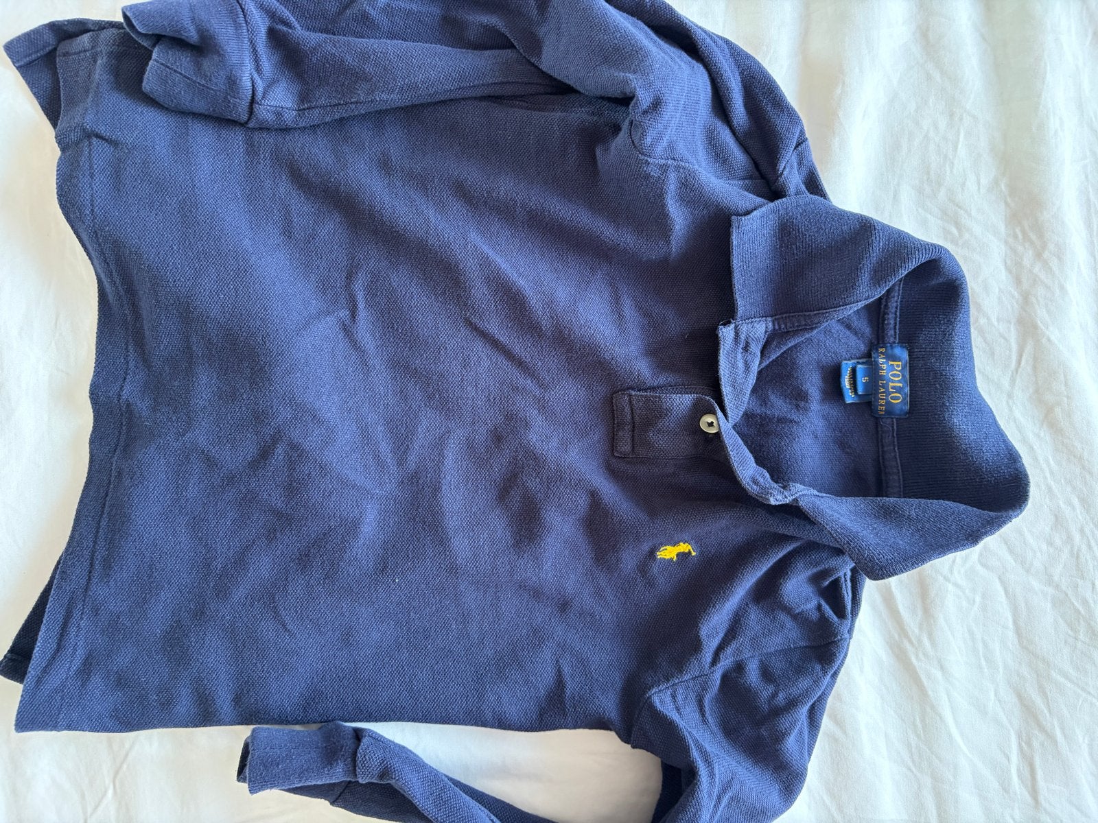 Polo Ralph Lauren Poloshirt Jongens - Donkerblauw, Ophalen of Verzenden, Gebruikt, Jongen