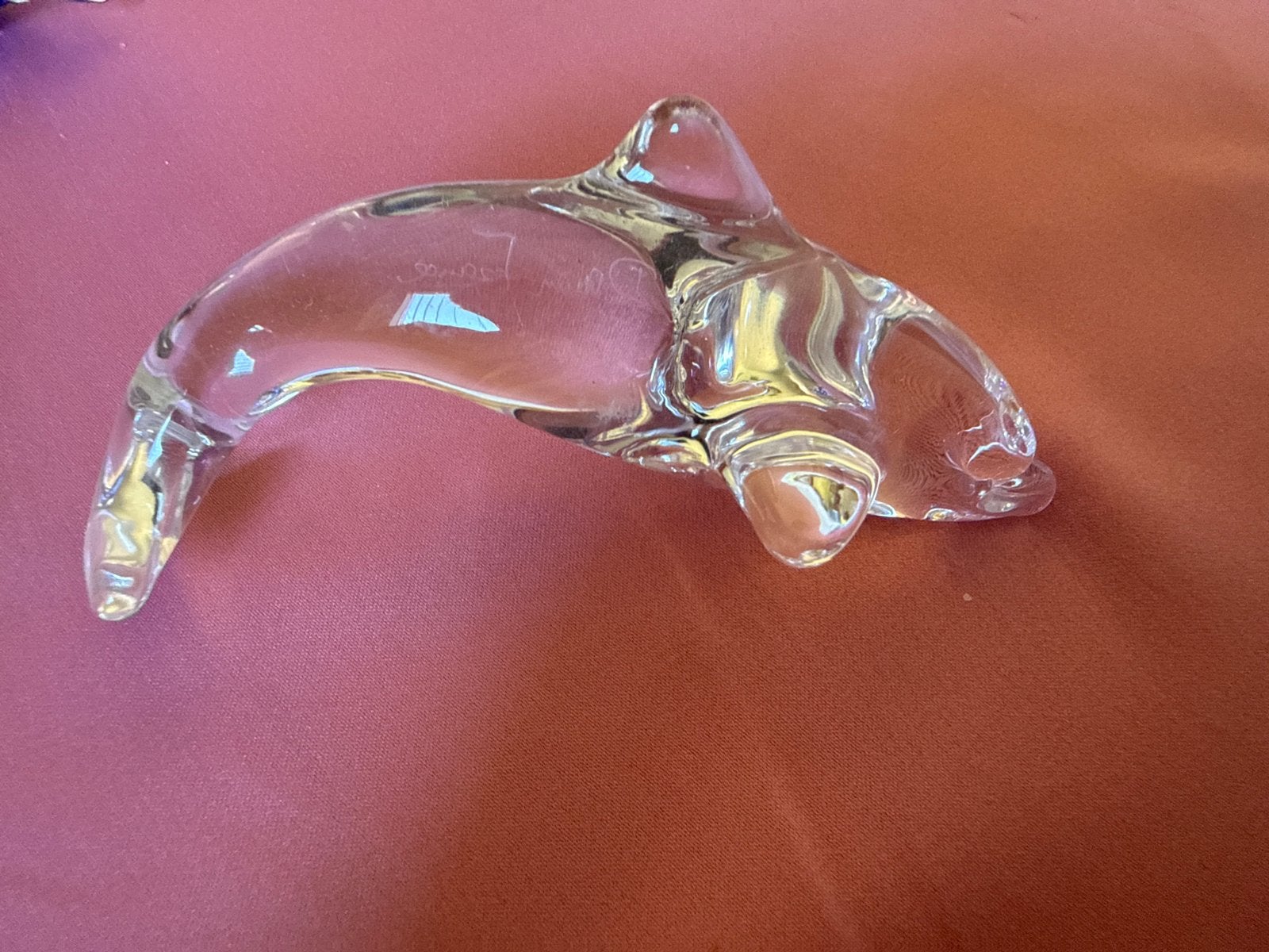 Glazen dolfijn beeldje - Decoratief object, Verzamelen, Ophalen, Zo goed als nieuw, Overige soorten, Beeldje of Figuurtje
