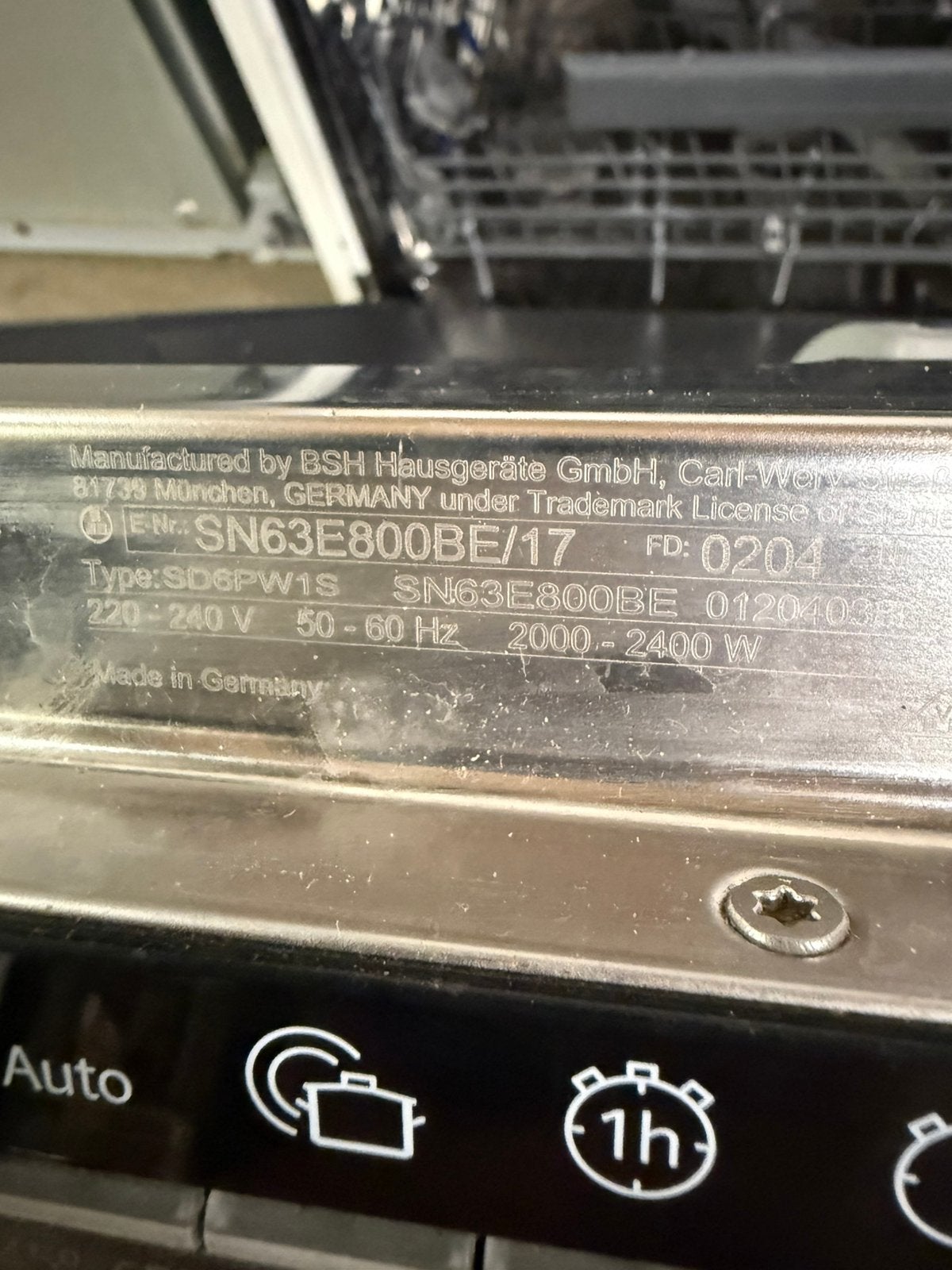 Siemens sne800be studioline blacksteel display, Witgoed en Apparatuur, Ophalen, Bsh, Minder dan 85 cm, Siemens@bshg.com