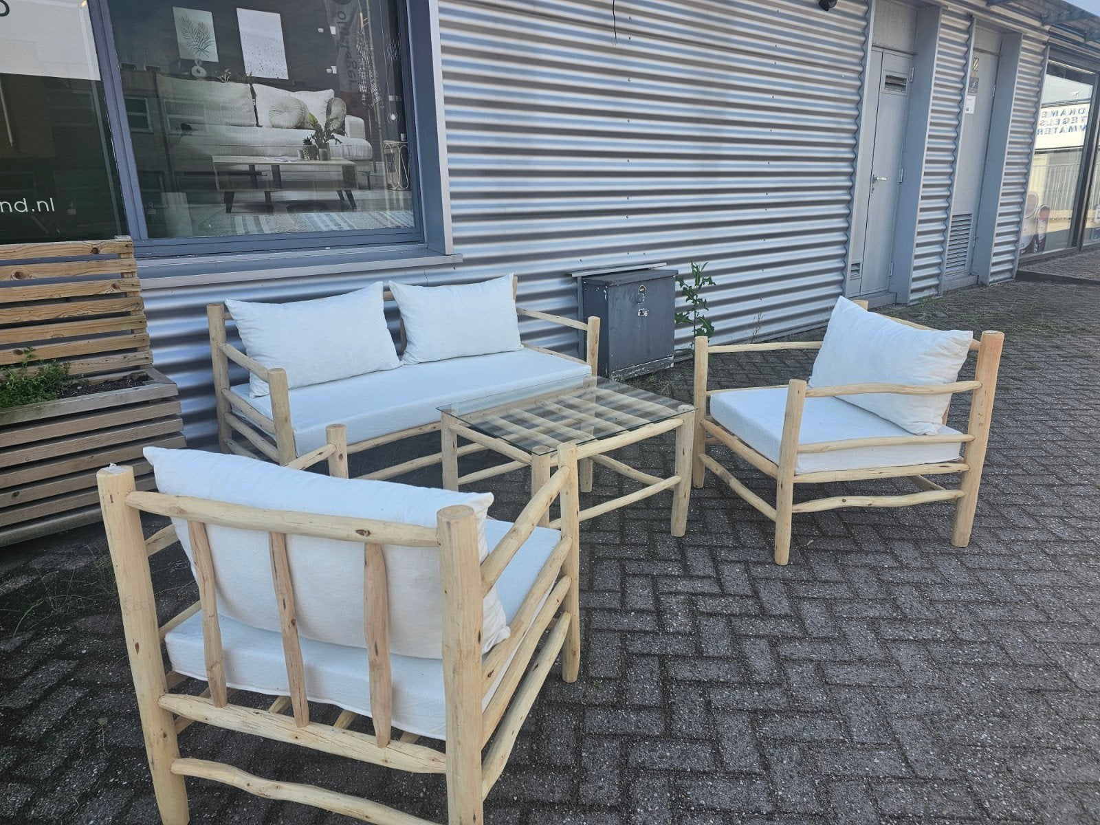 Op voorraad- Hand gemaakte tuinset inclusief kussens, Nieuw, Info@homefriesland.nl, Kelvinstraat 6 8912BA, Home Friesland