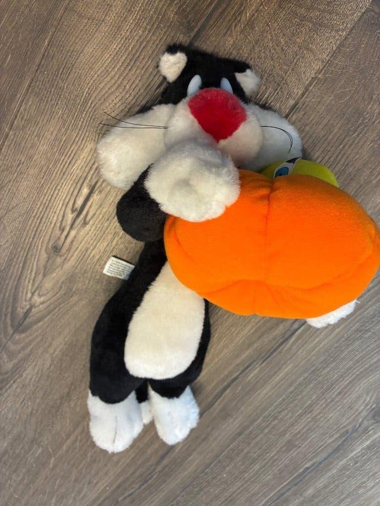 Looney Tunes - Sylvester en Tweety in pompoen knuffel, Kinderen en Baby's, Speelgoed | Knuffels en Pluche, Overige merken, Overige karakters