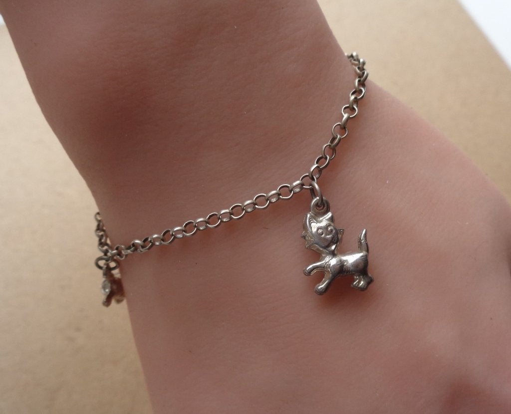 zilveren kinder bedelarmband [175], Verzenden, Zo goed als nieuw, Met bedels of kralen, Zilver