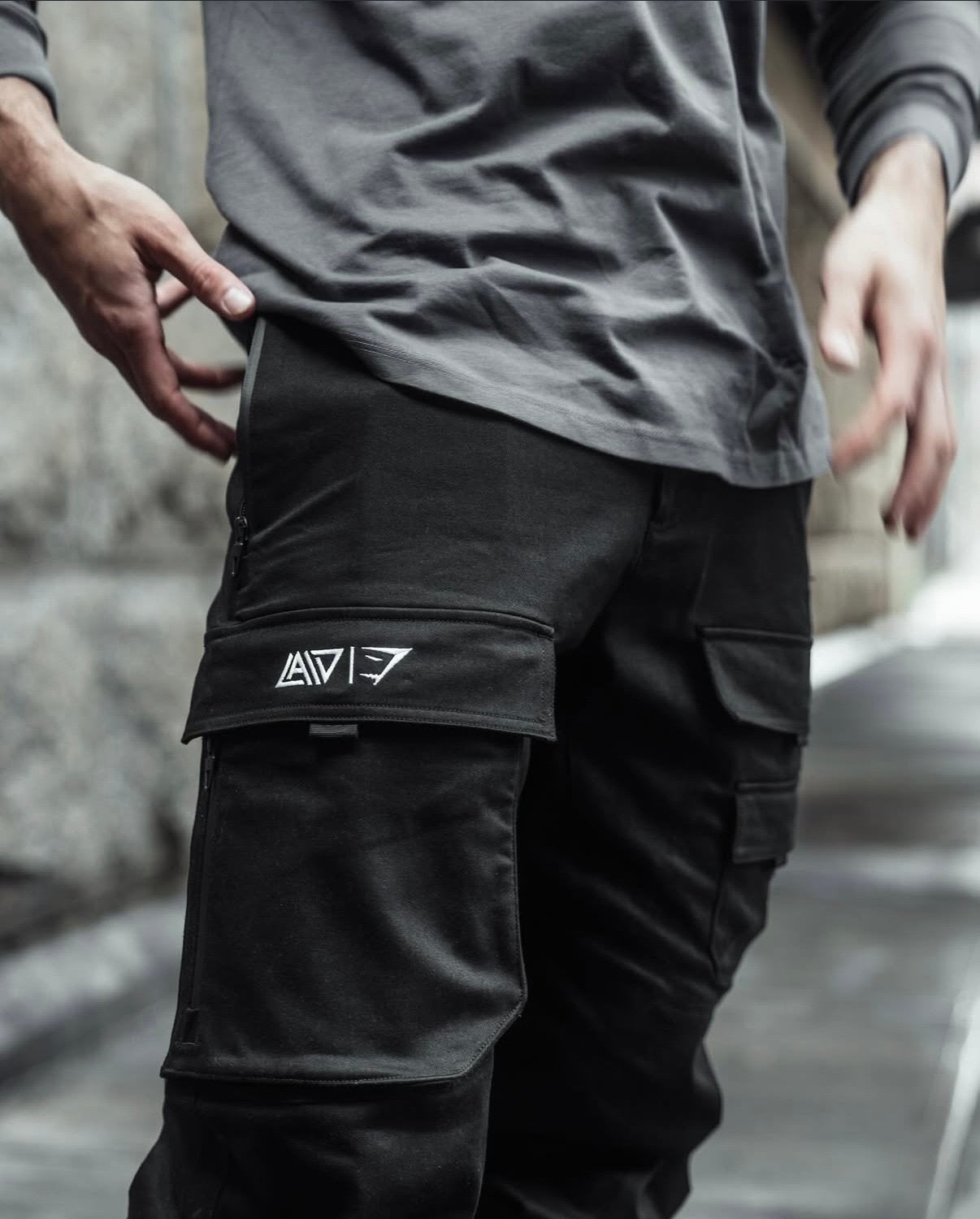 Gymshark X David Laid Cargo Pants, Ophalen, Fitness, Maat 48/50 (M), Zwart
