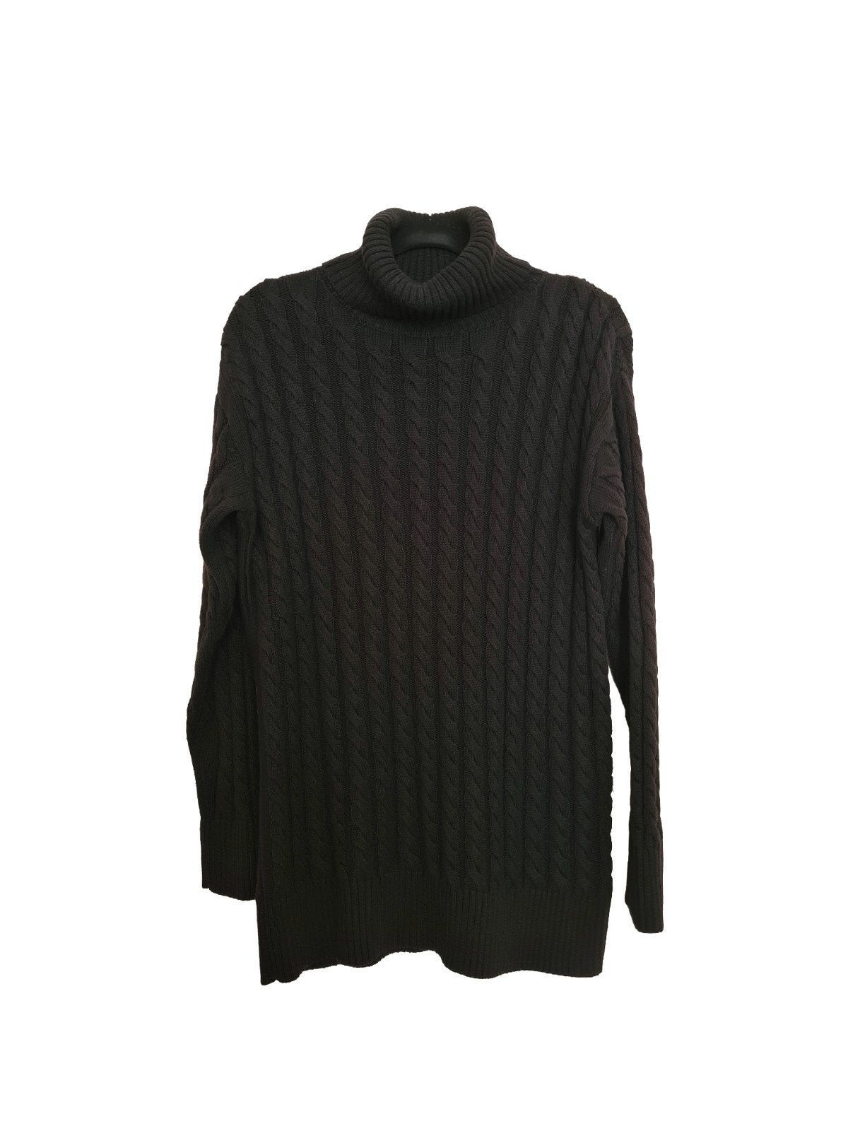 Zwarte kabel coltrui van H&M maat M, Maat 38/40 (M), H&M, Verzenden, Zwart