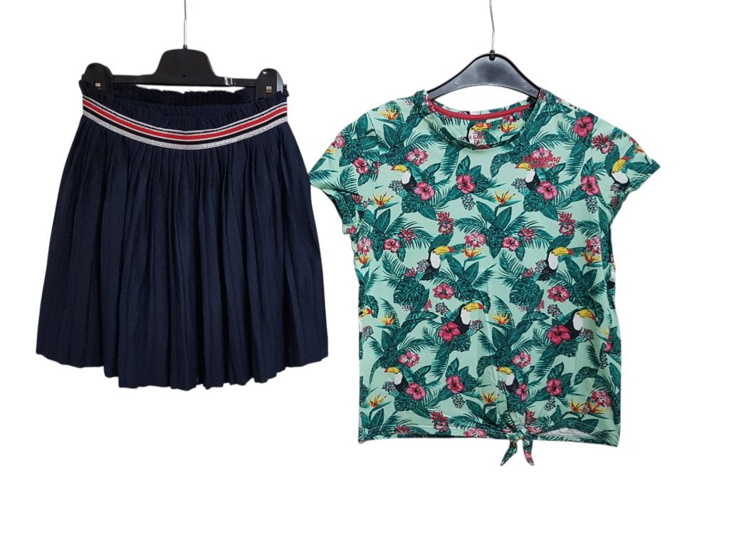 Gaaf donkerblauw strokenrokje van Besties maat 158., Kinderen en Baby's, Kinderkleding | Maat 158, Besties, Zo goed als nieuw