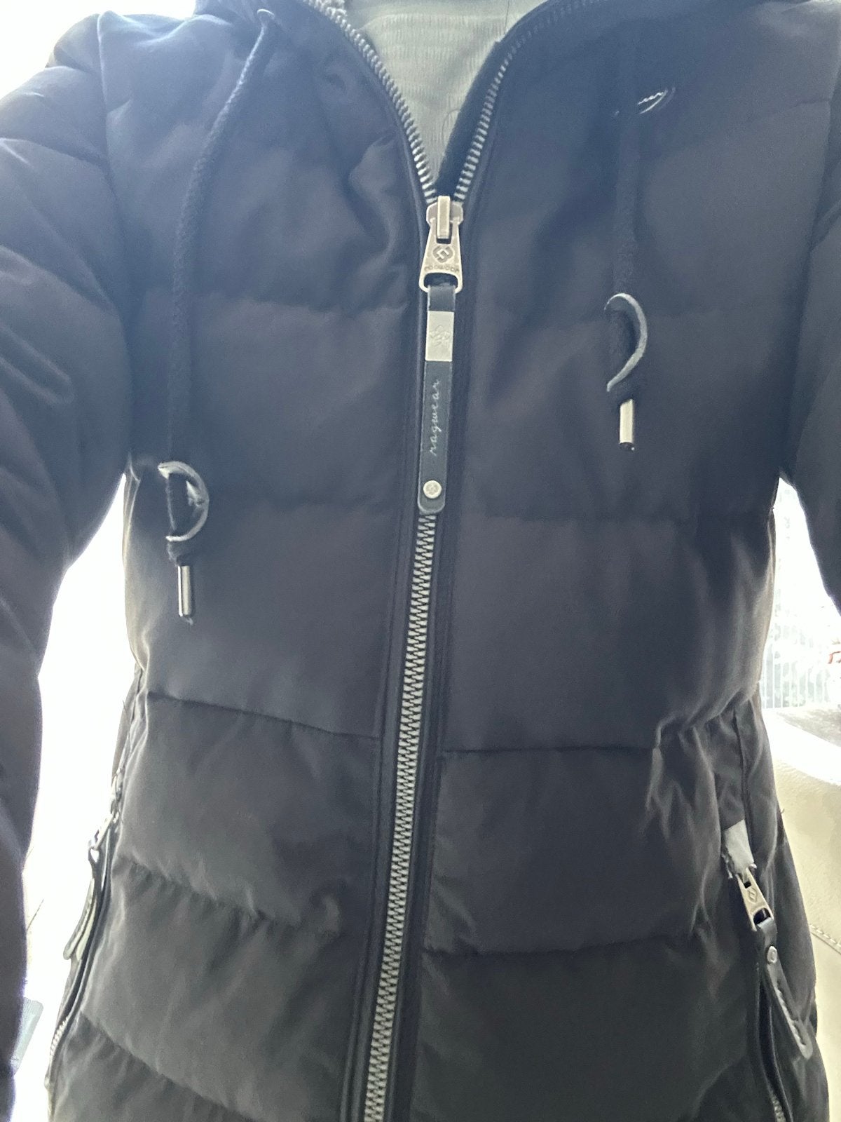 Ragwear zwarte licht getailleerde winterjas maat S, Ophalen of Verzenden, Gedragen, Maat 36 (S), Zwart