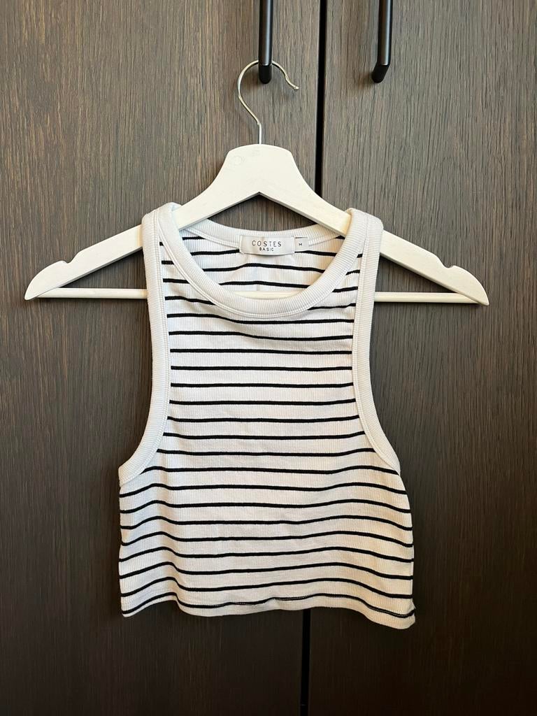 Costes Basic gestreepte crop top dames maat S / 36, Kleding | Dames, Tops, Wit, Ophalen of Verzenden, Korte mouw, Costes