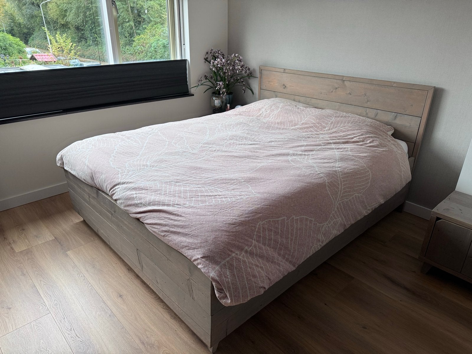 Tweepersoonsbed met nachtkastjes - Hout, Ophalen, Overige kleuren, Tweepersoons, Zo goed als nieuw