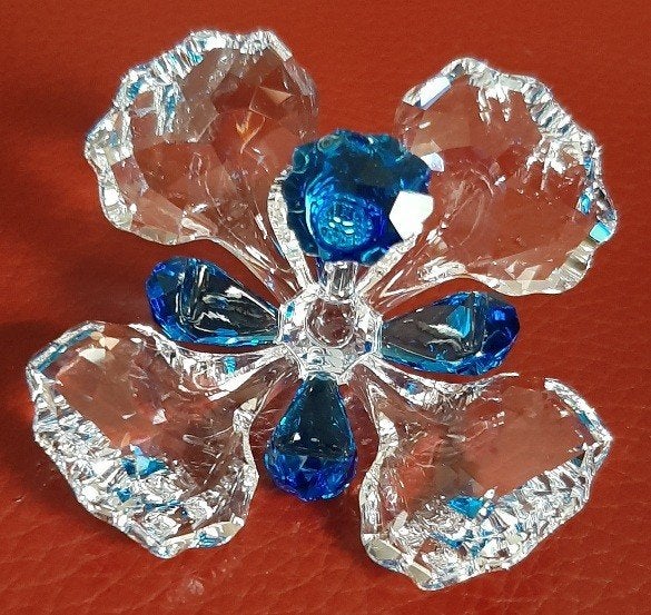 Swarovski scs pauw bloem, Verzamelen, Swarovski, Ophalen of Verzenden, Zo goed als nieuw, Figuurtje