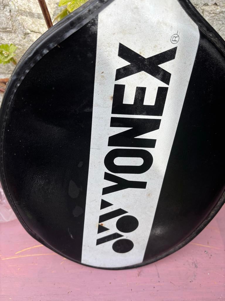 Vintage Yonex badmintonracket met hoes, Ophalen of Verzenden, Gebruikt, Racket(s)