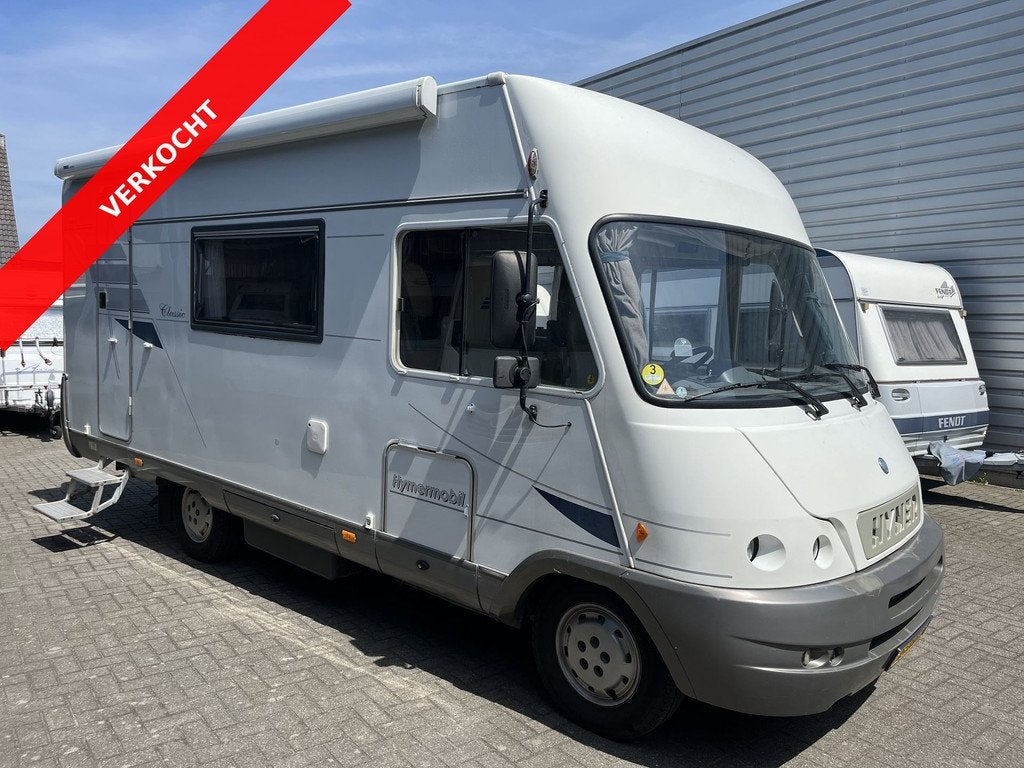 Hymer 644 Classic VERKOCHT (bj 2003), Caravans en Kamperen, Campers, Reservewiel, Koelkast, 6 tot 7 meter, Bedrijf