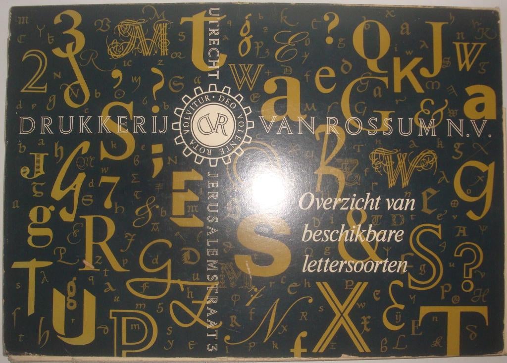J.H. Moesman (ontw.) Overzicht van beschikbare lettersoorten, Ophalen of Verzenden
