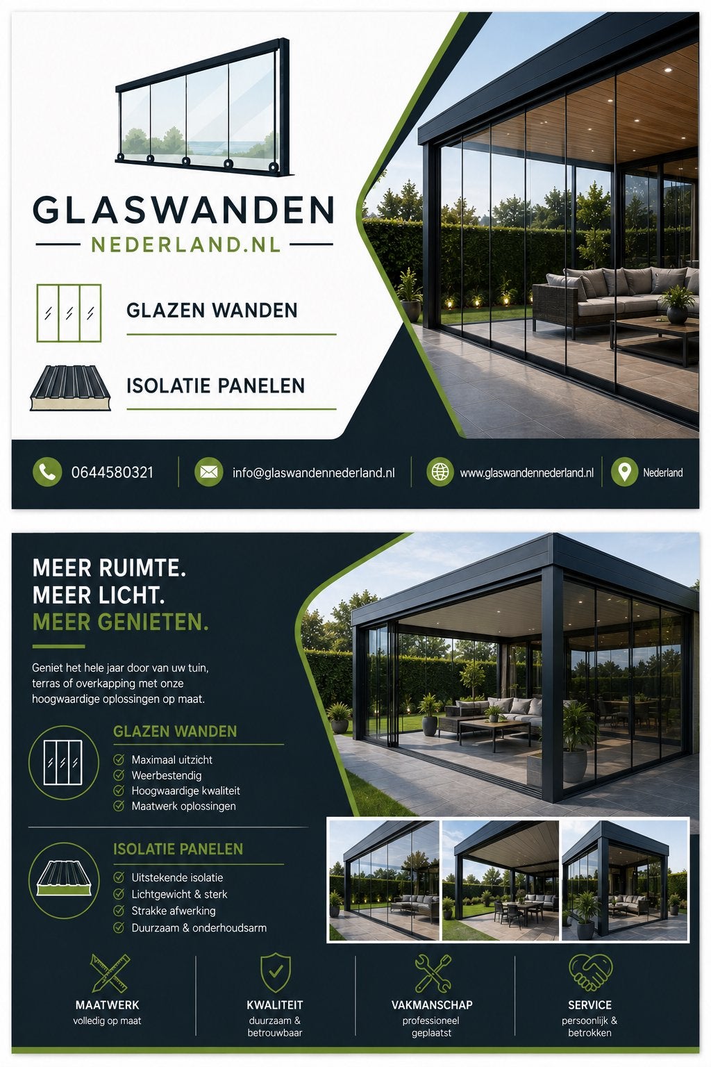 Glazen Schuifwand ook maatwerk!, Doe-het-zelf en Verbouw, Glas en Ramen, Ophalen of Verzenden, Nieuw, Glasplaat, 160 cm of meer