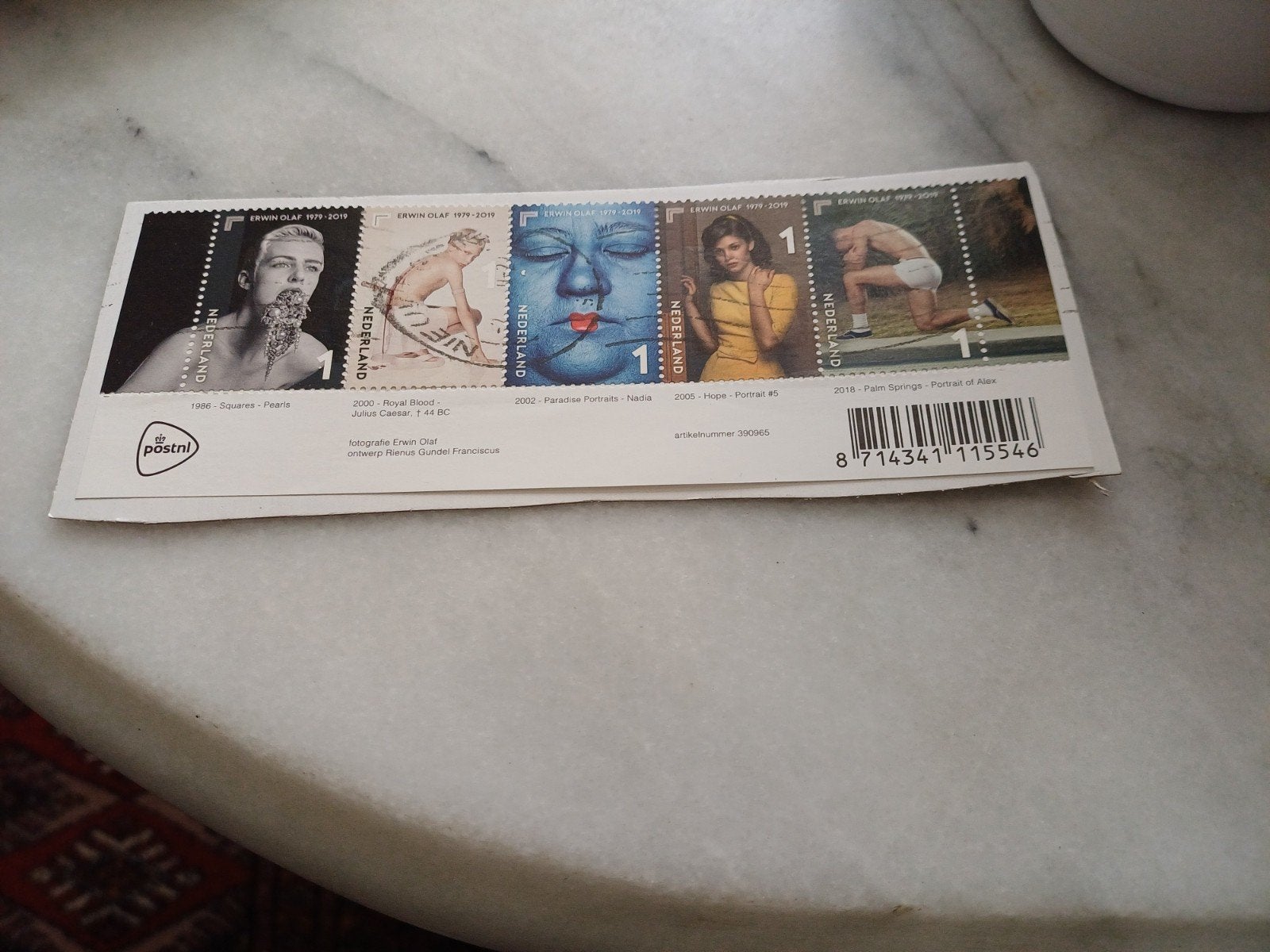 Nederlandse Postzegels Erwin Olaf (5 stuks), Ophalen of Verzenden