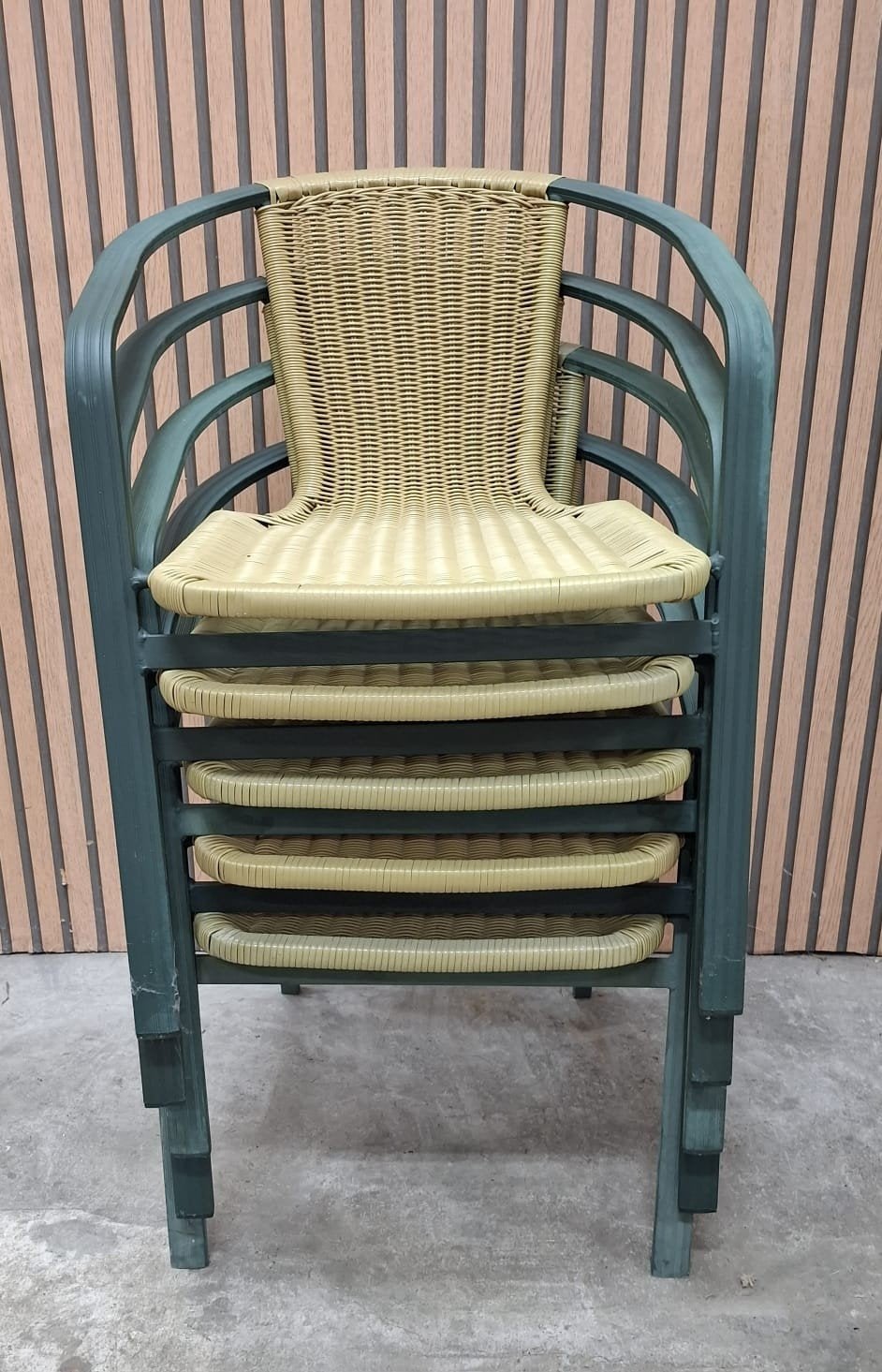 nog 5 x terrasstoelen aluminium wicker terras cafe stoelen, Ophalen of Verzenden, Zo goed als nieuw, Overige kleuren, Vijf, Zes of meer stoelen