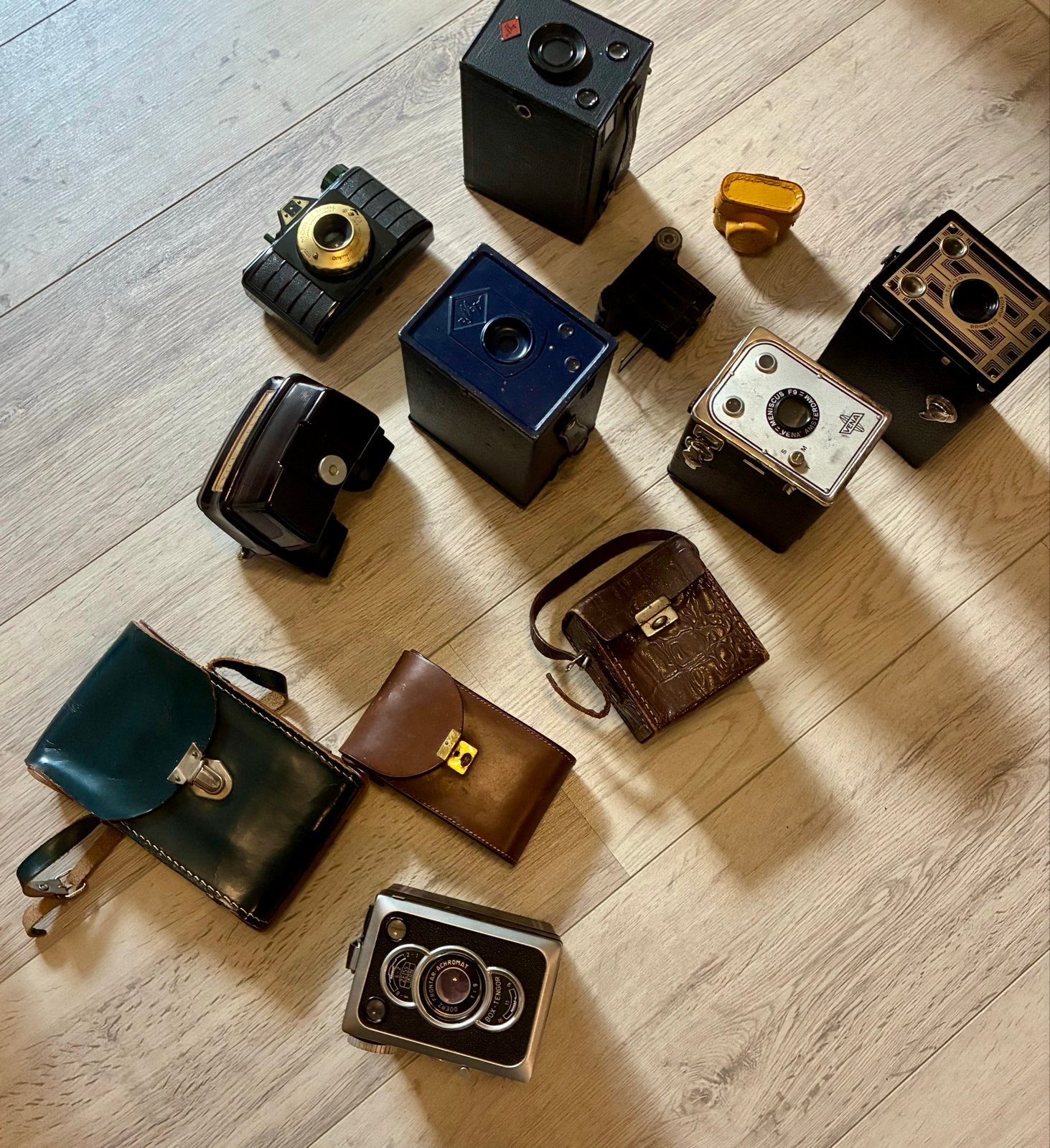 Vintage Camera Collectie: 8 Camera's, Viewmaster & Etuis, Verzenden, Gebruikt, Compact, Overige Merken