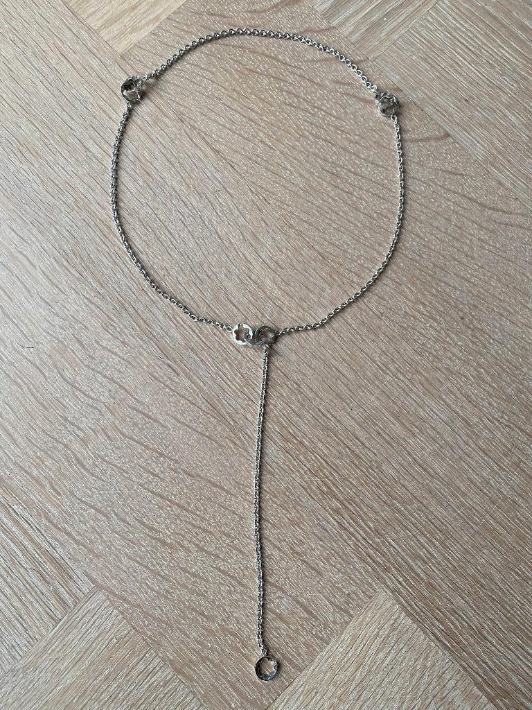 Mont Blanc Montblanc zilveren ketting Nieuwstaat, Ophalen, Verstelbaar, Zo goed als nieuw, Zilver
