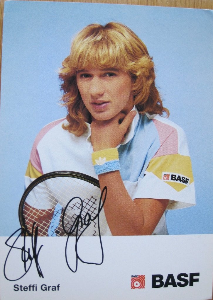 kaart met handtekening van Steffi Graf - 1987 - nieuw, Verzamelen, Verzenden, 1980 tot heden, Ongelopen, Sport en Spel