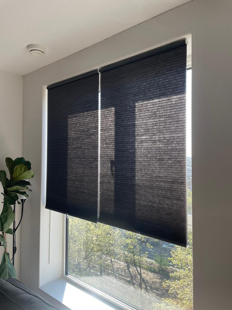 Ikea hoppvals plissegordijn antraciet (80x210cm), Ophalen, 210 cm, Plisségordijn, 80 cm