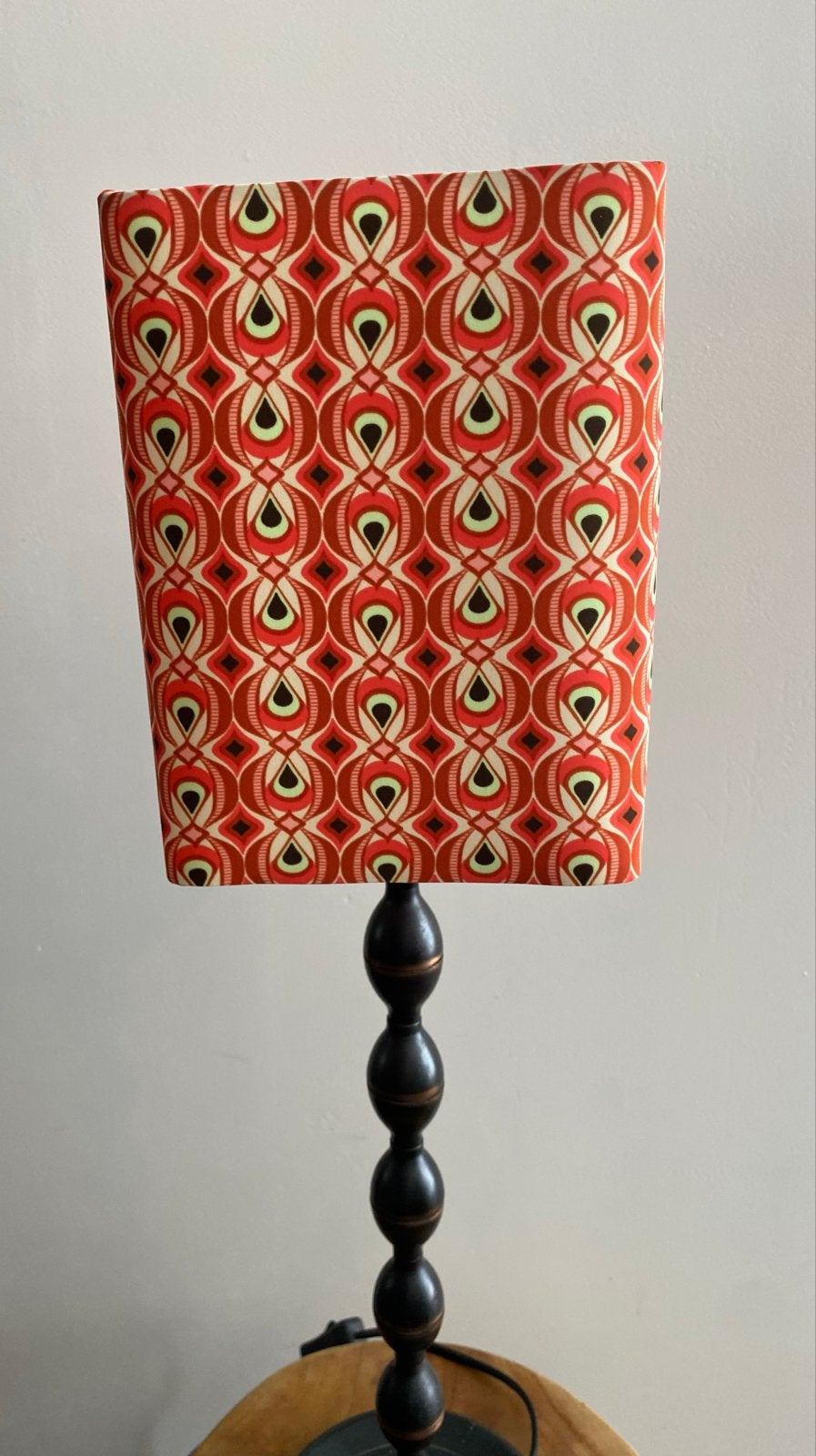Nieuwe Retro Stoffen Lampenkap - 15x20 cm, Huis en Inrichting, Lampen | Lampenkappen, Tafellamp, Nieuw, Ophalen of Verzenden, Textiel
