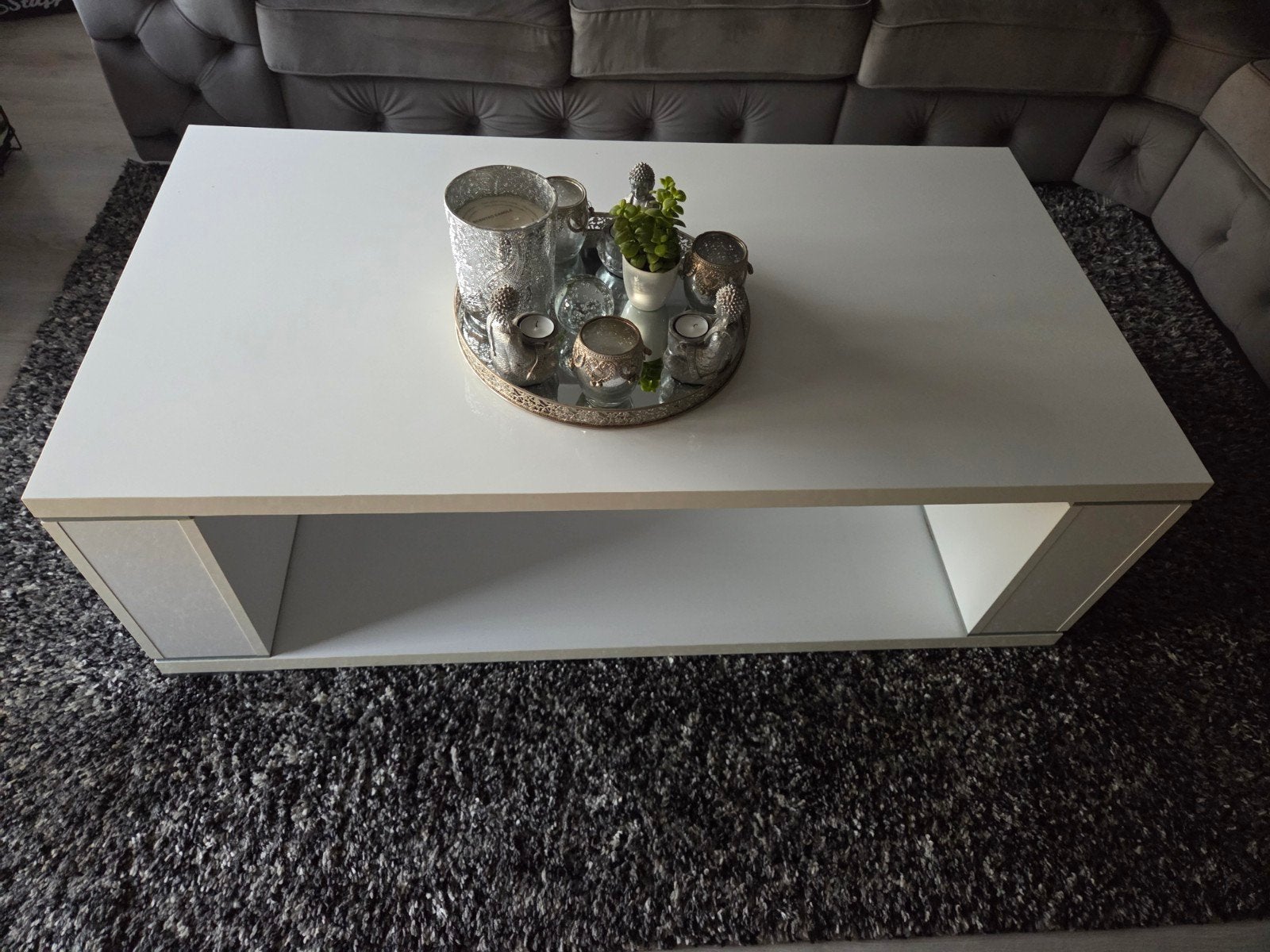 hoogglans salontafel, Ophalen of Verzenden, Rechthoekig, 100 tot 150 cm, 50 tot 100 cm