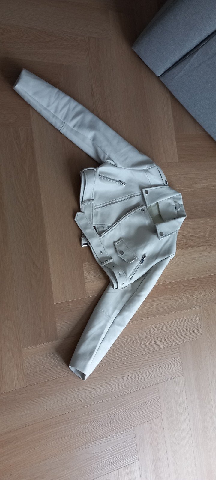 Mooie witte jas, Ophalen of Verzenden, Zo goed als nieuw, Maat 38/40 (M), Wit
