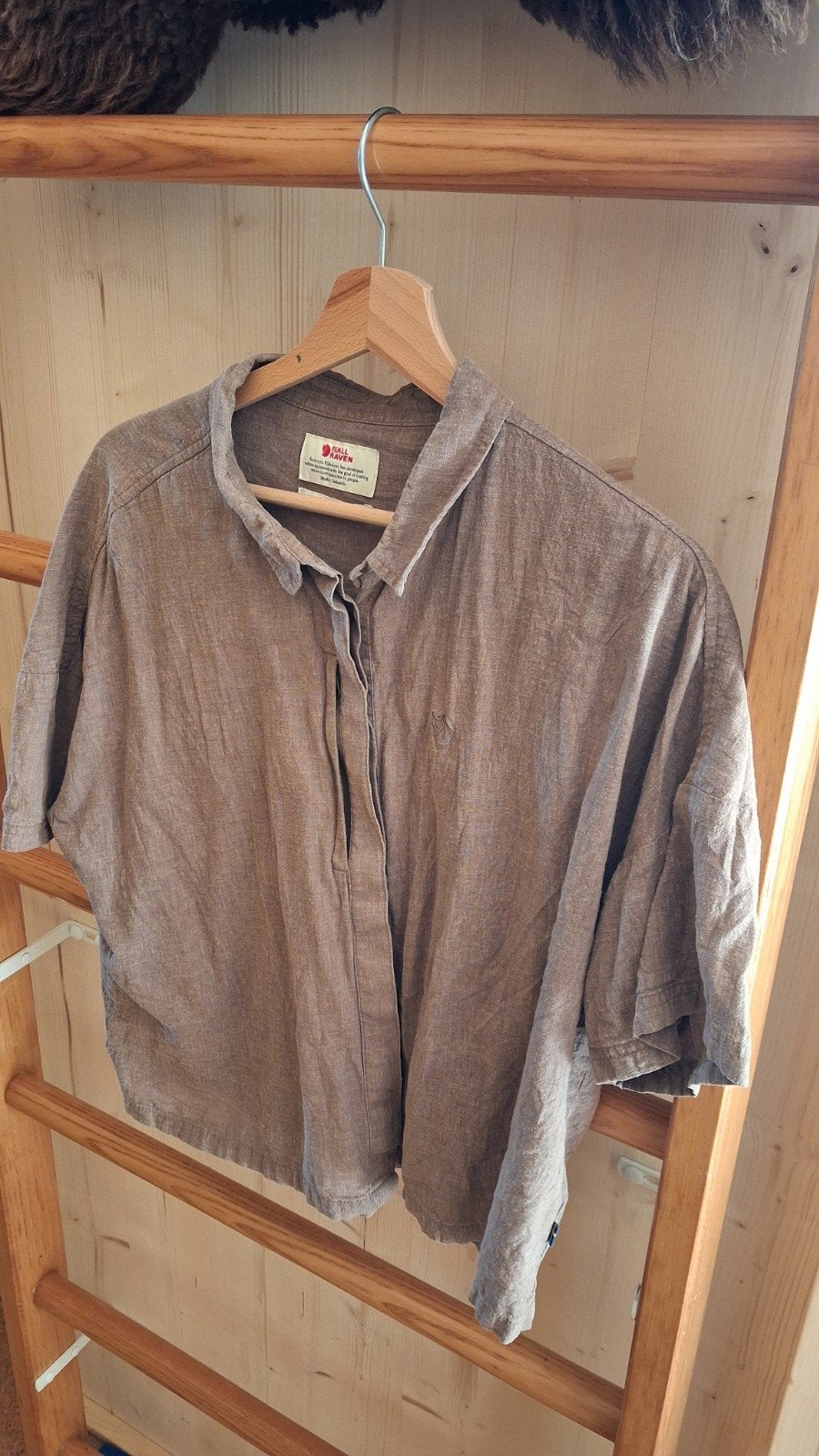 Fjällräven Övik Hennep Blend Blouse Dames M, Kleding | Dames, T-shirts, Maat 38/40 (M), Bruin, Ophalen of Verzenden, Korte mouw