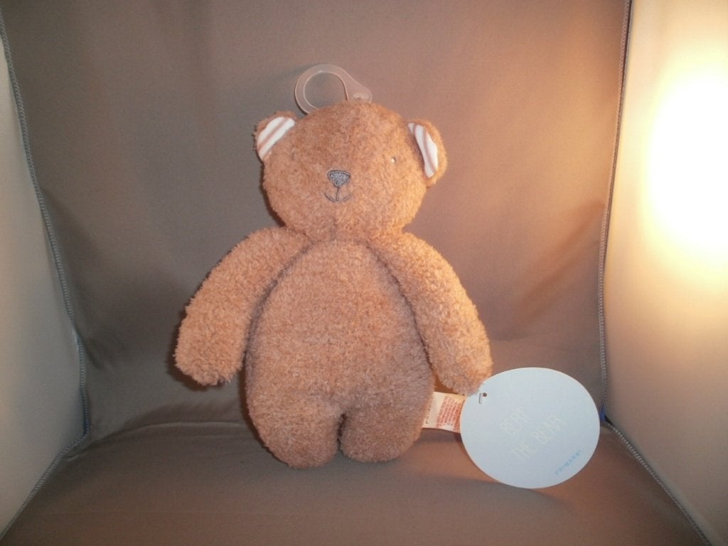 primark beer bruin met gestreepte oren 24 cm geborduurde, Beer, Nieuw, Ophalen of Verzenden, Wasbaar