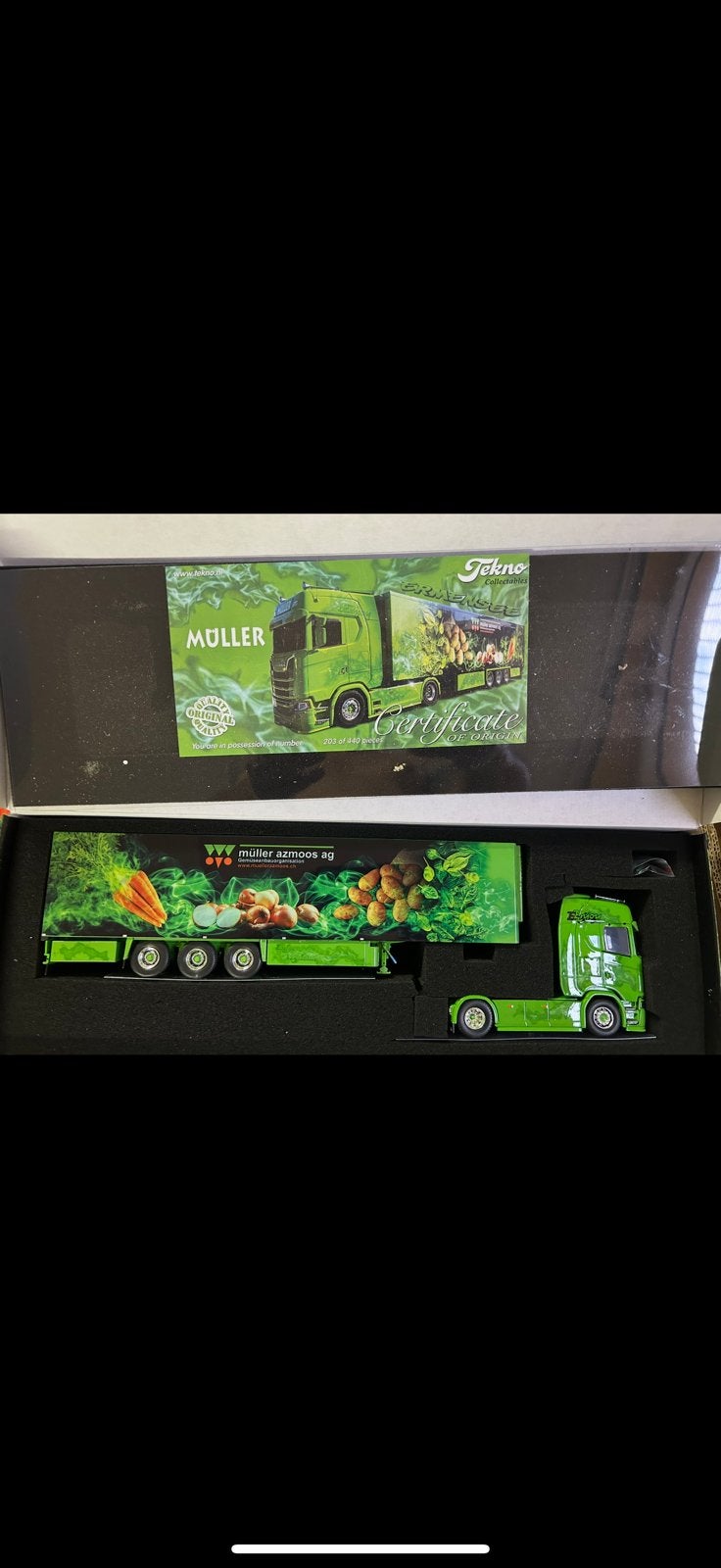 Scania Tekno Muller, Hobby en Vrije tijd, Ophalen of Verzenden, Zo goed als nieuw, Bus of Vrachtwagen, Tekno