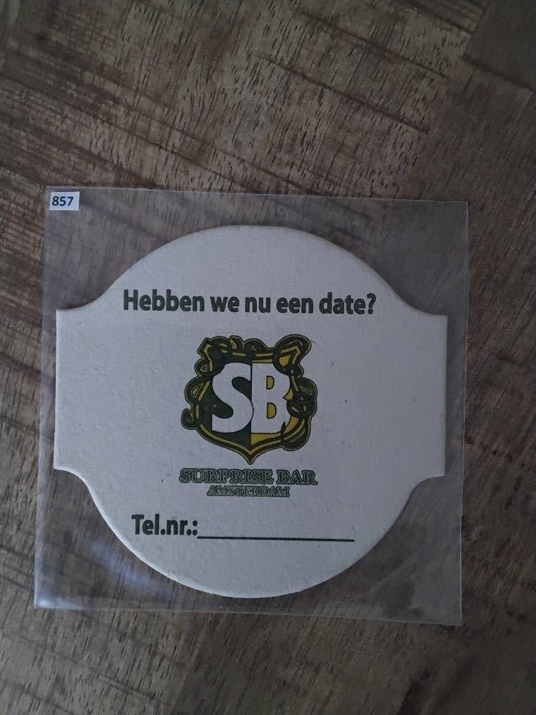 Grolsch bier viltje surprise bar Amsterdam, Ophalen of Verzenden, Nieuw, Viltje(s), Grolsch