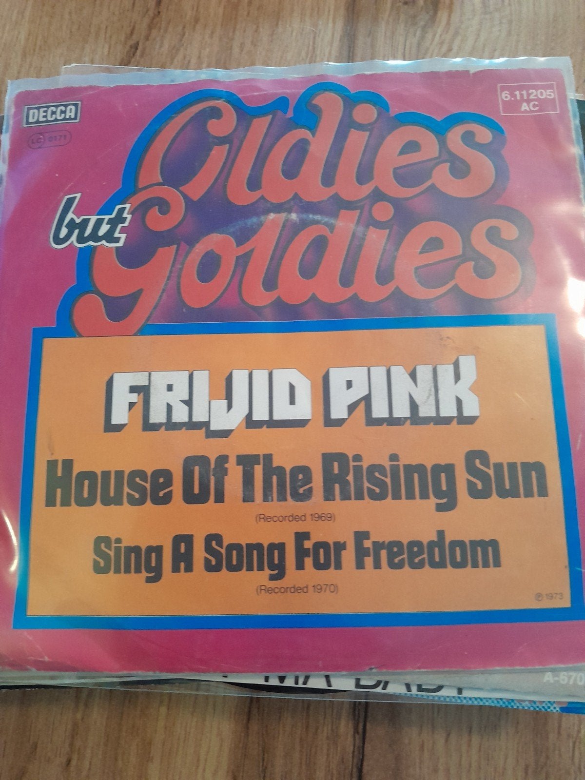 Frijid pink 7 inch house of the rising sun, Cd's en Dvd's, Ophalen of Verzenden, Zo goed als nieuw, Pop