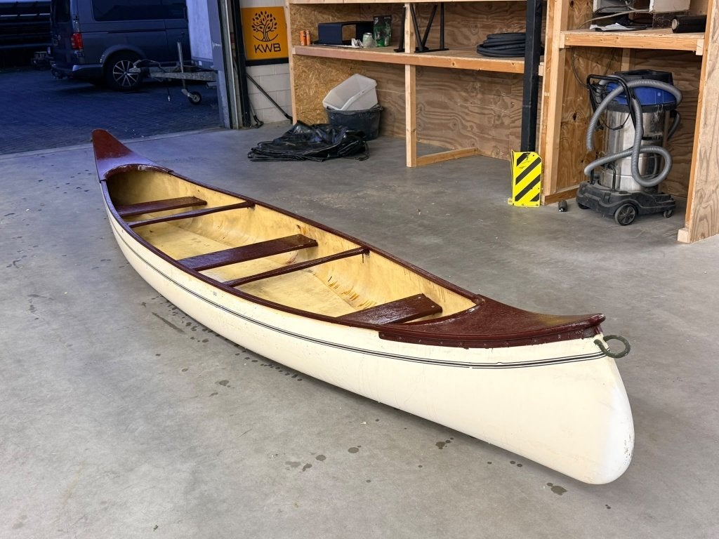 Canadese kano met 3 zitbanken – compleet met accessoires, Watersport en Boten, Ophalen, Zo goed als nieuw, Canadese kano of Open kano
