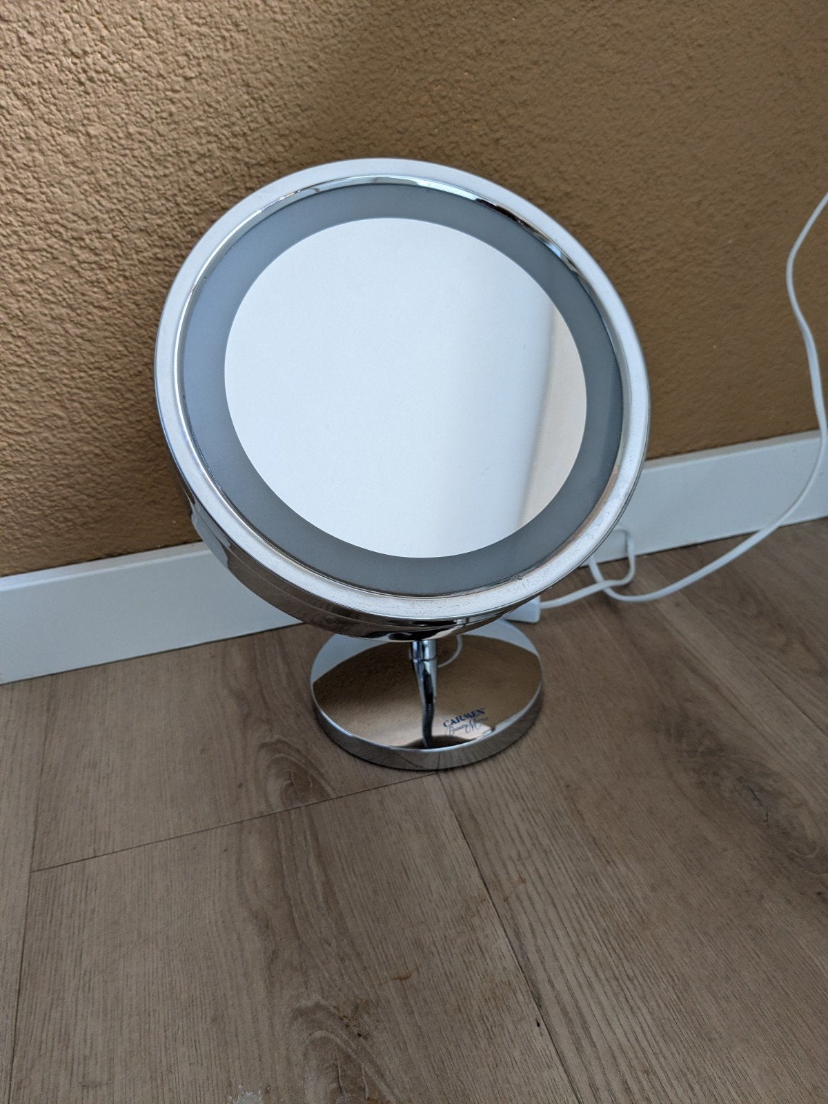 Carmen make-up spiegel met verlichting en vergrootglas, Ophalen of Verzenden, Gebruikt