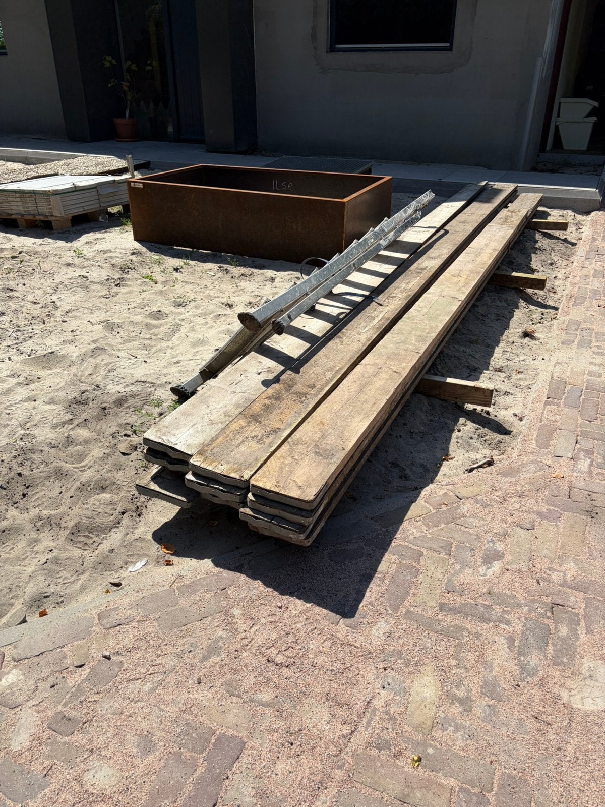 Steigerplanken te koop, Ophalen, Zo goed als nieuw, 250 cm of meer, Planken