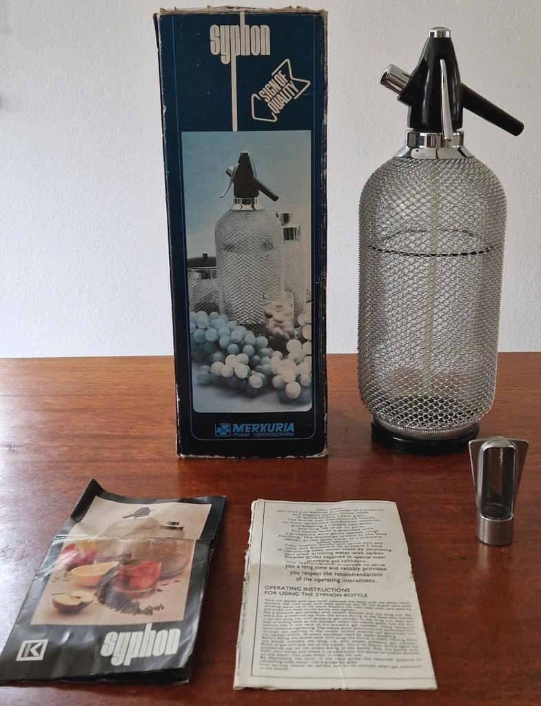 Merkuria Kovočas seltzer syphon 70's Czech Design., Overige typen, Ophalen of Verzenden, Zo goed als nieuw, Overige merken