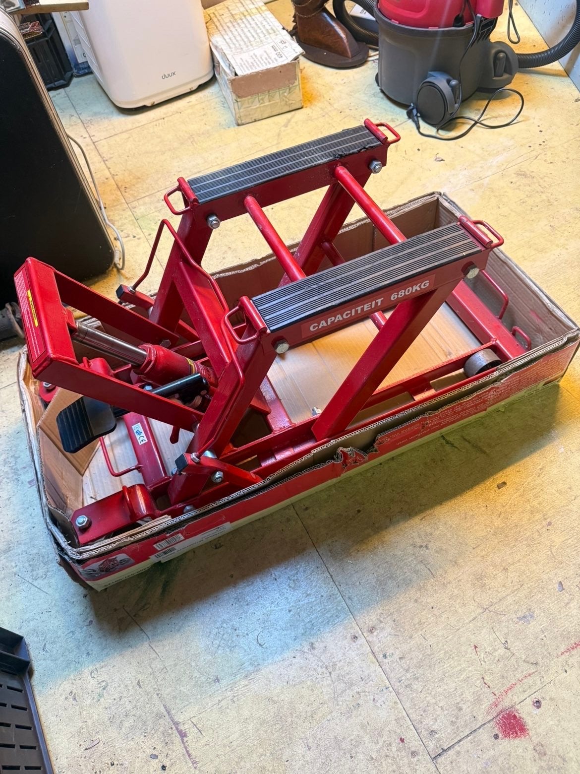 Motorfiets / motor schaarkrik 680kg, Auto diversen, Ophalen, Gebruikt, Hydraulisch, Schaarkrik