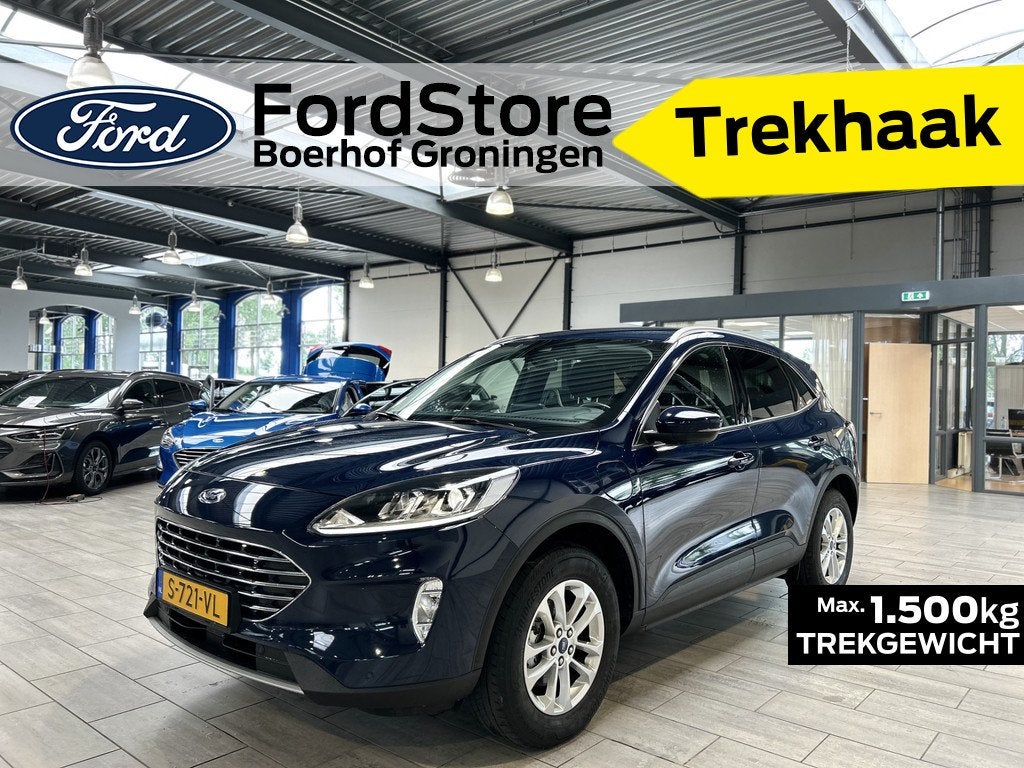 Ford Kuga 2.5 PHEV 225pk Titanium | Trekhaak | Winterpack |, 12 maanden, Gebruikt, 4 cilinders, Blauw