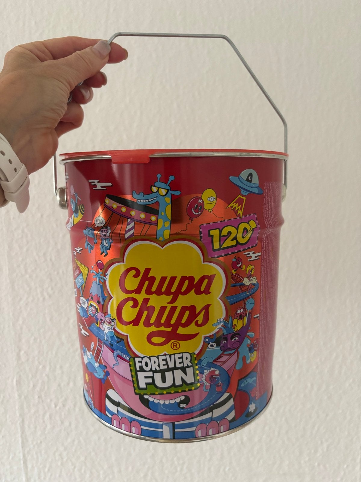 Chupa Chups lolly blik rood  🍭H 20 cm x B 17 cm, Verzamelen, Ophalen of Verzenden, Nieuw, Overige, Overige merken