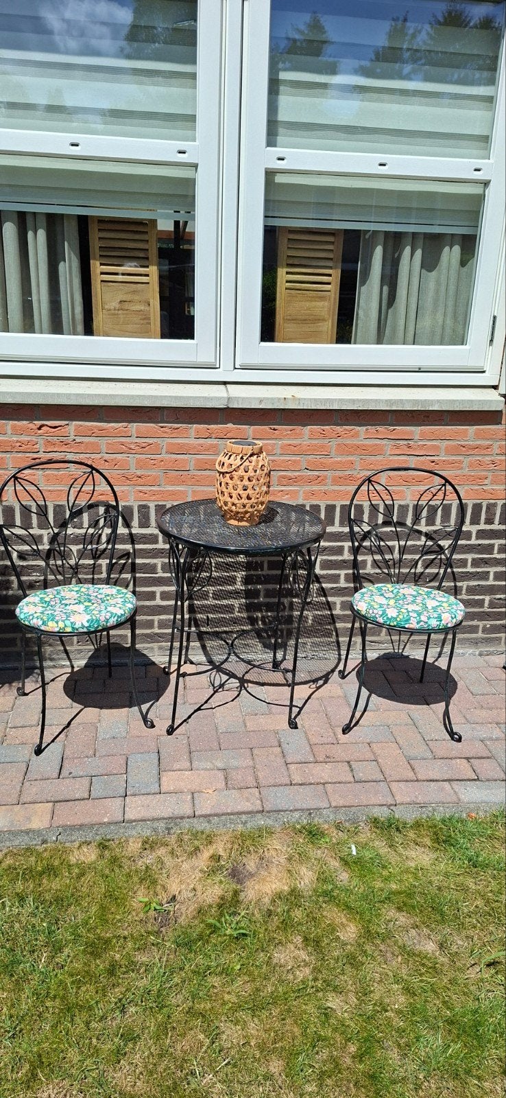 Bistro set: 2 stoelen en 1 tafel, Tuin en Terras, Tuinsets en Loungesets, Ophalen of Verzenden