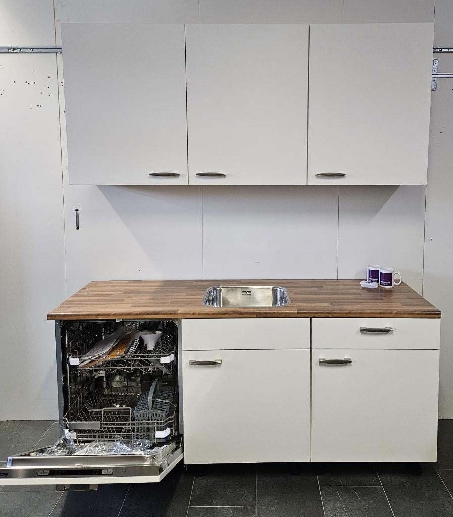 NIEUWE Keuken Pantry inclusief koelkast OF vaatwasser / SALE, Wit, Nieuw, Enkelwandige keuken, Kunststof