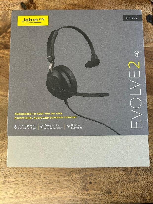 ➡️ NIEUW Jabra Evolve2 40 MONO Headset USB Evolve, Ophalen of Verzenden, Nieuw, 1 handset