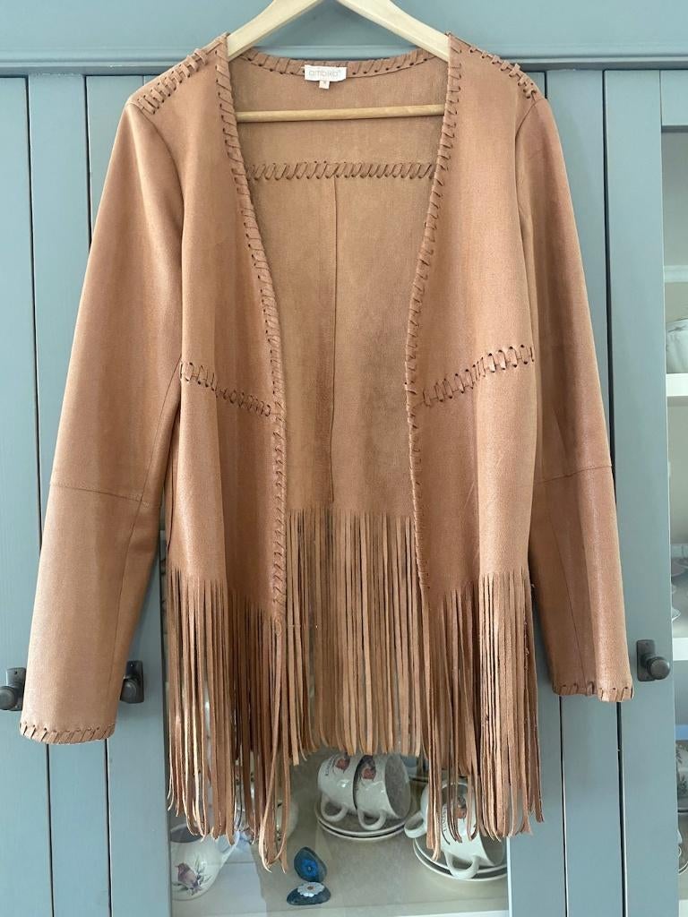 Jasje vest Ambika Bohemian suedine maat S Nieuw, Maat 38/40 (M), Bruin, Nieuw, Ophalen of Verzenden