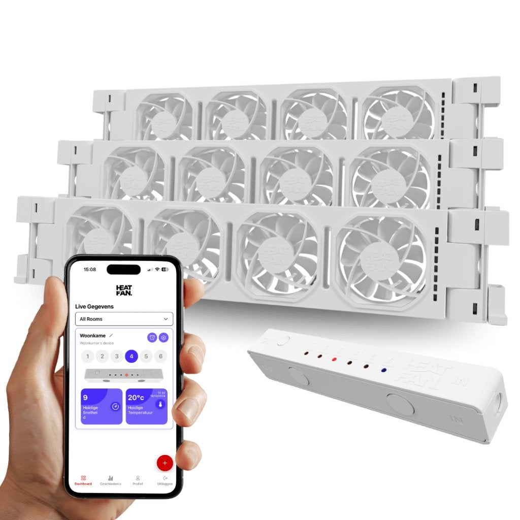 Heatfan 4 Trio radiatorventilatoren set | Wifi | Nieuw!, Ophalen of Verzenden, Nieuw