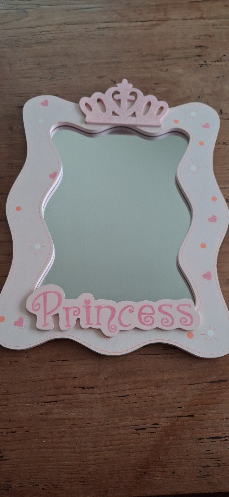 prinsessen spiegel plusminus 50x36cm, Huis en Inrichting, Ophalen, Minder dan 50 cm, Zo goed als nieuw, Minder dan 100 cm